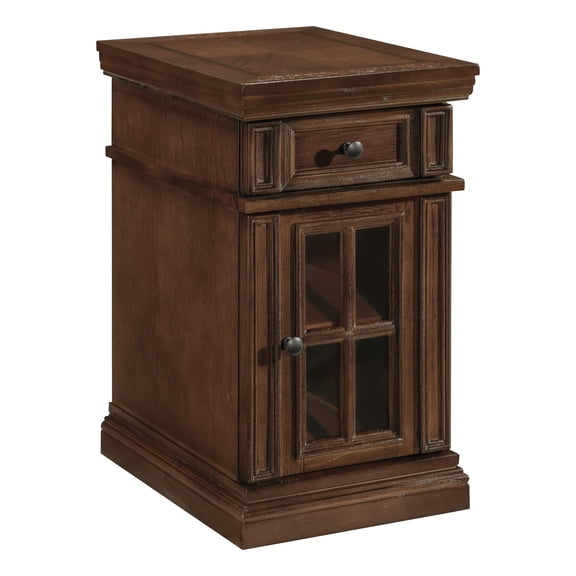 Chair Side Table in Engineered Wood Oak Finish
