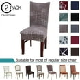 thumbnail image 1 of Chair Slipcover, AUCHEN Stretch Printed Patterns Dining Chair Cover Set of 2, Parsons Chair Protector Cover for Dining Room, Furniture Protector Cover for Restaurant Hotel Ceremony (Brown Pattern 1), 1 of 9