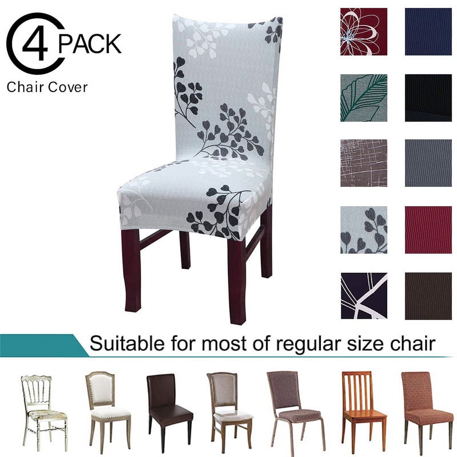 Chair Slipcover AUCHEN Stretch Printed Patterns Dining Chair Covers Set of 4 Parsons Chair Protector Covers for Dining Room Furniture Protector