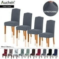 thumbnail image 1 of Chair Slipcover, AUCHEN Super Stretchy Dining Chair Covers Set of 4, Parsons Chair Protector Covers Chair Covers for Dining Room, Furniture Protector Covers for Restaurant Hotel Ceremony (Gray), 1 of 9