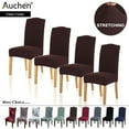 thumbnail image 1 of Chair Slipcover, AUCHEN Super Stretchy Dining Chair Covers Set of 4, Parsons Chair Protector Covers Chair Covers for Dining Room, Furniture Protector Covers for Restaurant Hotel Ceremony (Coffee), 1 of 9