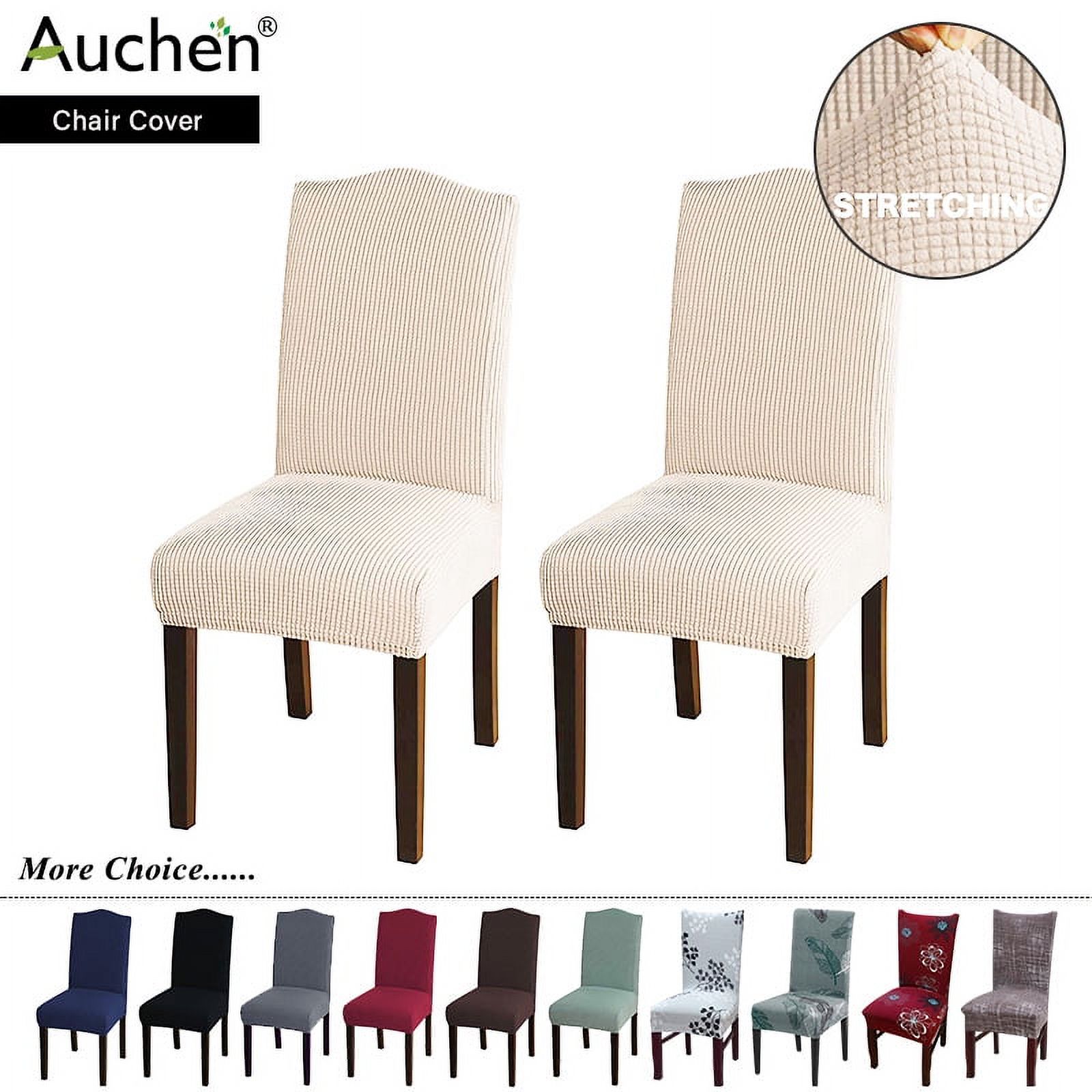 Chair Slipcover, AUCHEN Super Stretchy Dining Chair Covers Set of 2, Parsons Chair Protector Covers Chair Covers for Dining Room, Furniture Protector Covers for Restaurant Hotel Ceremony (Beige) - image 1 of 9