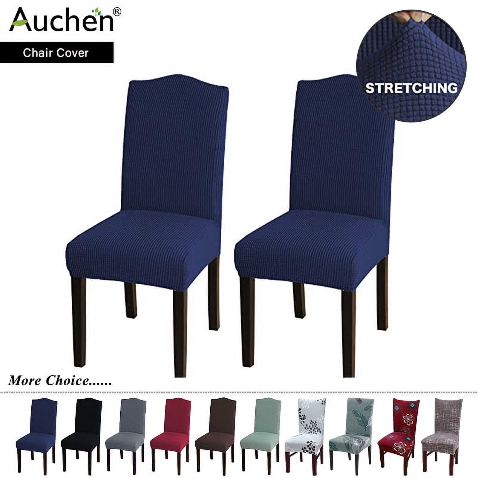 Chair Slipcover, AUCHEN Super Stretchy Dining Chair Covers Set of 2