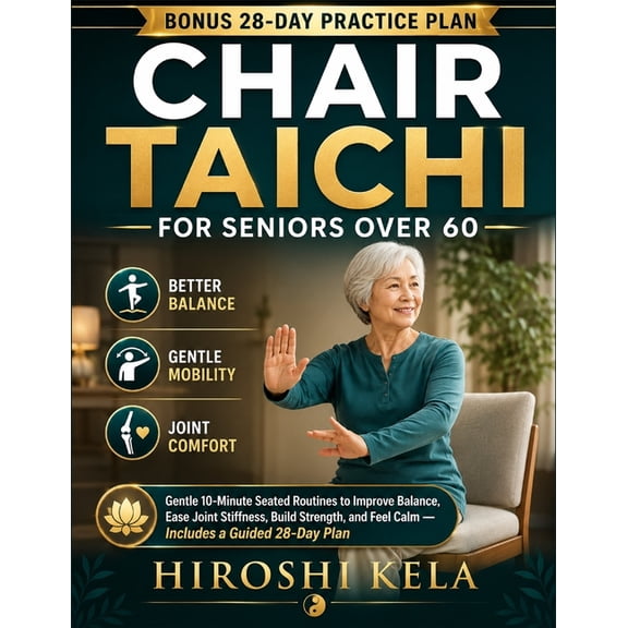 Chair Tai Chi for Seniors Over 60: Gentle 10-Minute Seated Routines to Improve Balance, Mobility, Flexibility, Strength,, (Paperback)