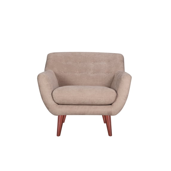 Chair With Tan Upholstery, 34" D, 35" W, 32" H, 40 Lb Wt Upholstered Garden Chair, 34.29 In Depth, 34.26 Width, 31.56 Height, 40.09 Weight