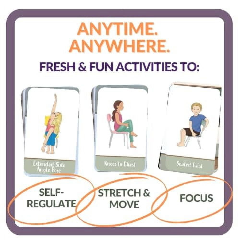 Chair Yoga Poses Cards for Kids: Movement Breaks or Brain Breaks in ...