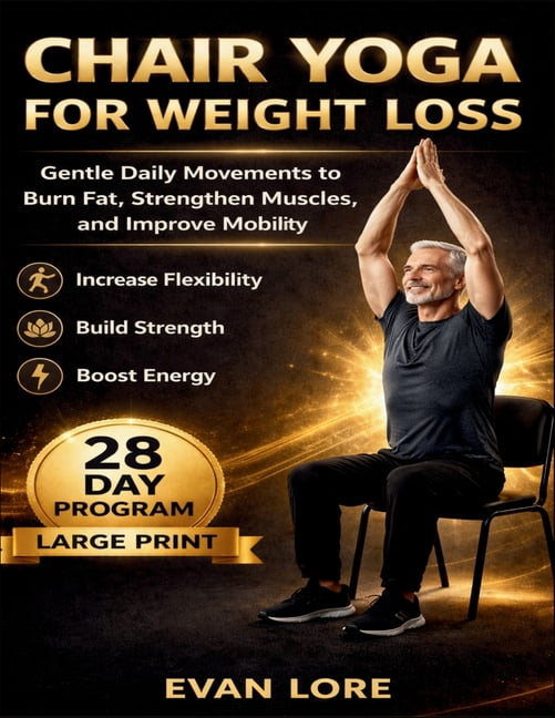 Chair Yoga for Weight Loss: Gentle Daily Movements to Burn Fat, Strengthen Muscles, and Improve Mobility, (Paperback)