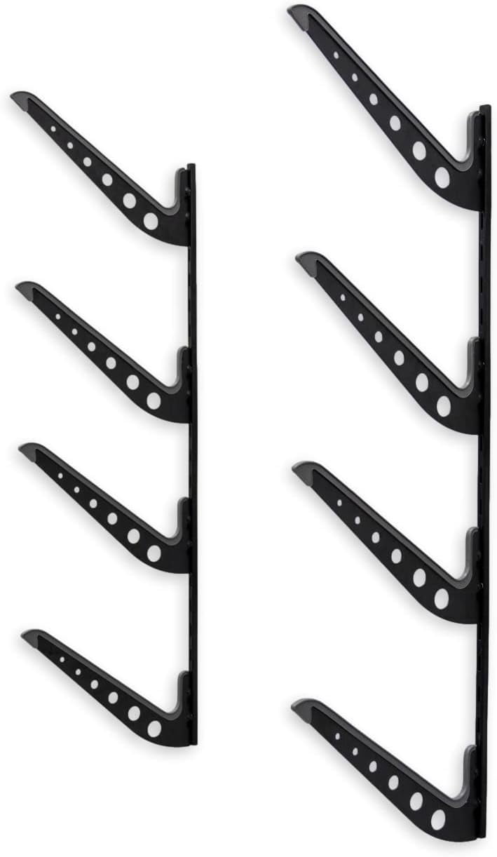 Chair and Umbrella Wall Storage Rack, Metal Adjustable 4 Level Beach ...
