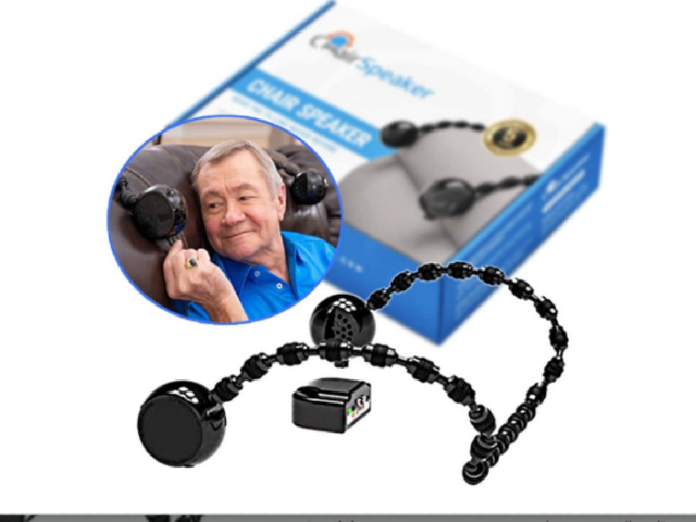 ChairSpeaker CS3 TV Sound Bar Alternative w/ Voice Enhancers Delivers