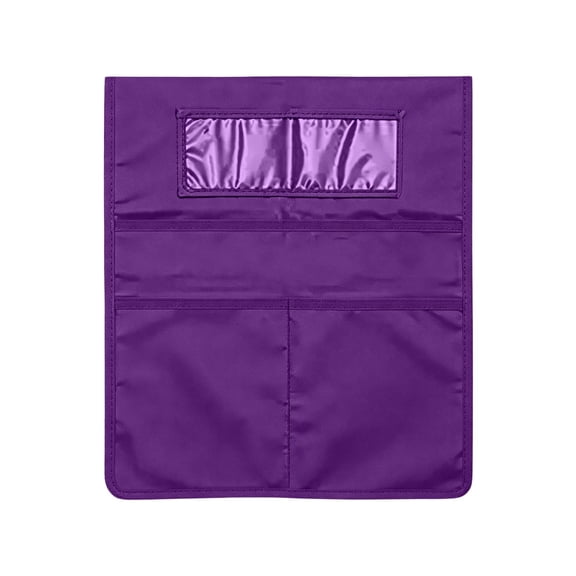 Chairback Pocket Chart for Classroom – 18.9" x 16.3" Storage Organizer with 3 Pockets & Name Slot for Books, Folders & Supplies – Fits Most Standard Chairs(Purple)