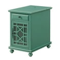 thumbnail image 1 of Chairside Table with 1 Drawer and 1 Trellis Door, Green, 1 of 5