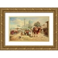 thumbnail image 1 of Chairudinov, A. 24x16 Gold Ornate Wood Framed with Double Matting Museum Art Print Titled - Caravan, 1 of 4