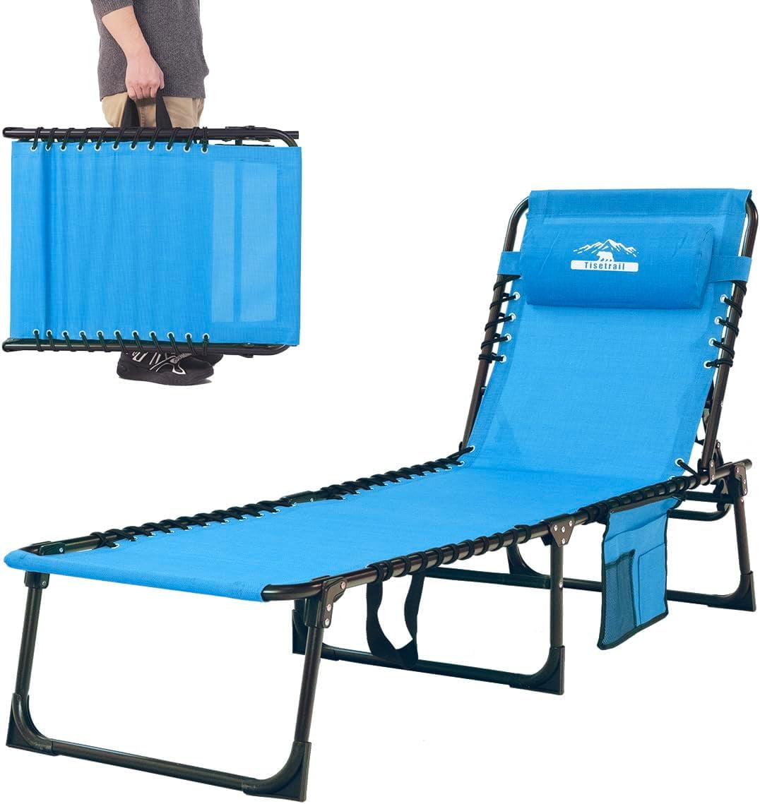 Chaise Lounge Chair 5 Positions Folding Patio Chaise Lounges Bed Lay