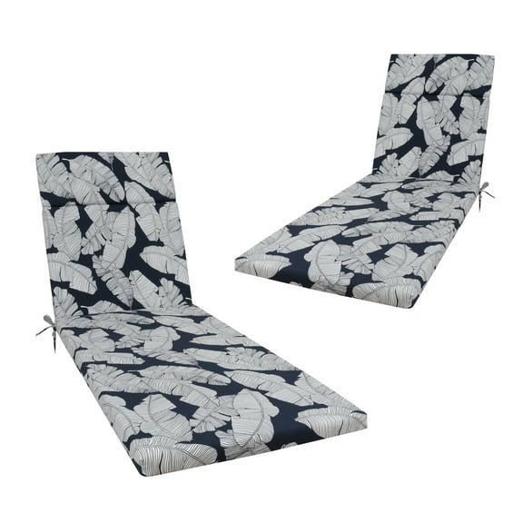 Chaise Lounge Chair Cushions 2-Piece Set, Outdoor Patio Furniture Cushions, 75x22.8x2