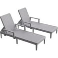 thumbnail image 1 of Chaise Lounge Chair Outdoor 2PCS - 5 Position Adjustable Backrest,Armrest,Waterproof,Easy Assembly,300lb Weight Capacity for Pool,Resin,Light Grey, 1 of 7