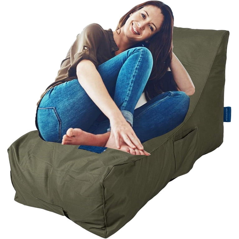 Chaise Lounge Chair Self Expanding Sponge Bean Bag Home Furniture