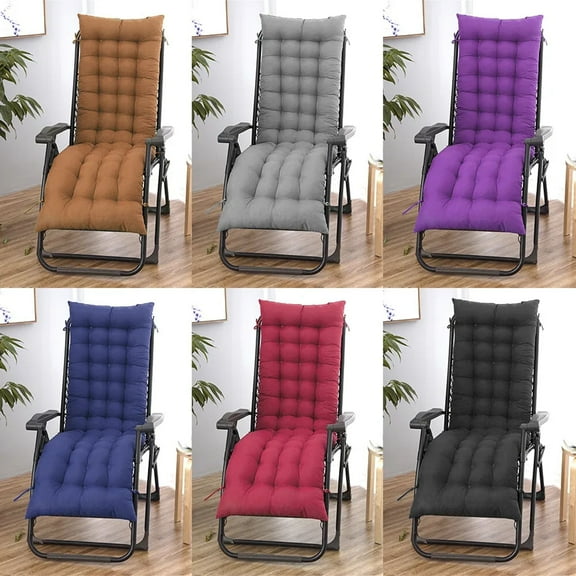 Chaise Lounge Cushion 19" 49" Indoor Outdoor Rocking Chair Sofa Cushion w/ Ties