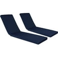 thumbnail image 1 of Chaise Lounge Cushion, Lounge Chair Cushion Chaise Lounge Cushions Outdoor Chair Cushions for Pool Side Chaise Lounge Cushions Patio (Navy Blue-2 pc), 1 of 12