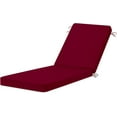 thumbnail image 1 of Chaise Lounge Cushions Outdoor, 72"x21"x3" Triple-Waterproof Outdoor Chair Cushion with Removable Cover, 4 Adjustable Ties Lounge Chair Cushions for Outdoor Furniture, Burgundy, 1 of 14
