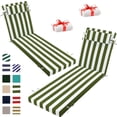 thumbnail image 1 of XXLYY Chaise Lounge Cushions Outdoor, Water-Resistant Patio Lounge Chair Cushion with Ties and Pillows, 3'' High-Density Foam Lounge Replacement Cushion for Lawn Pool, 1 of 7