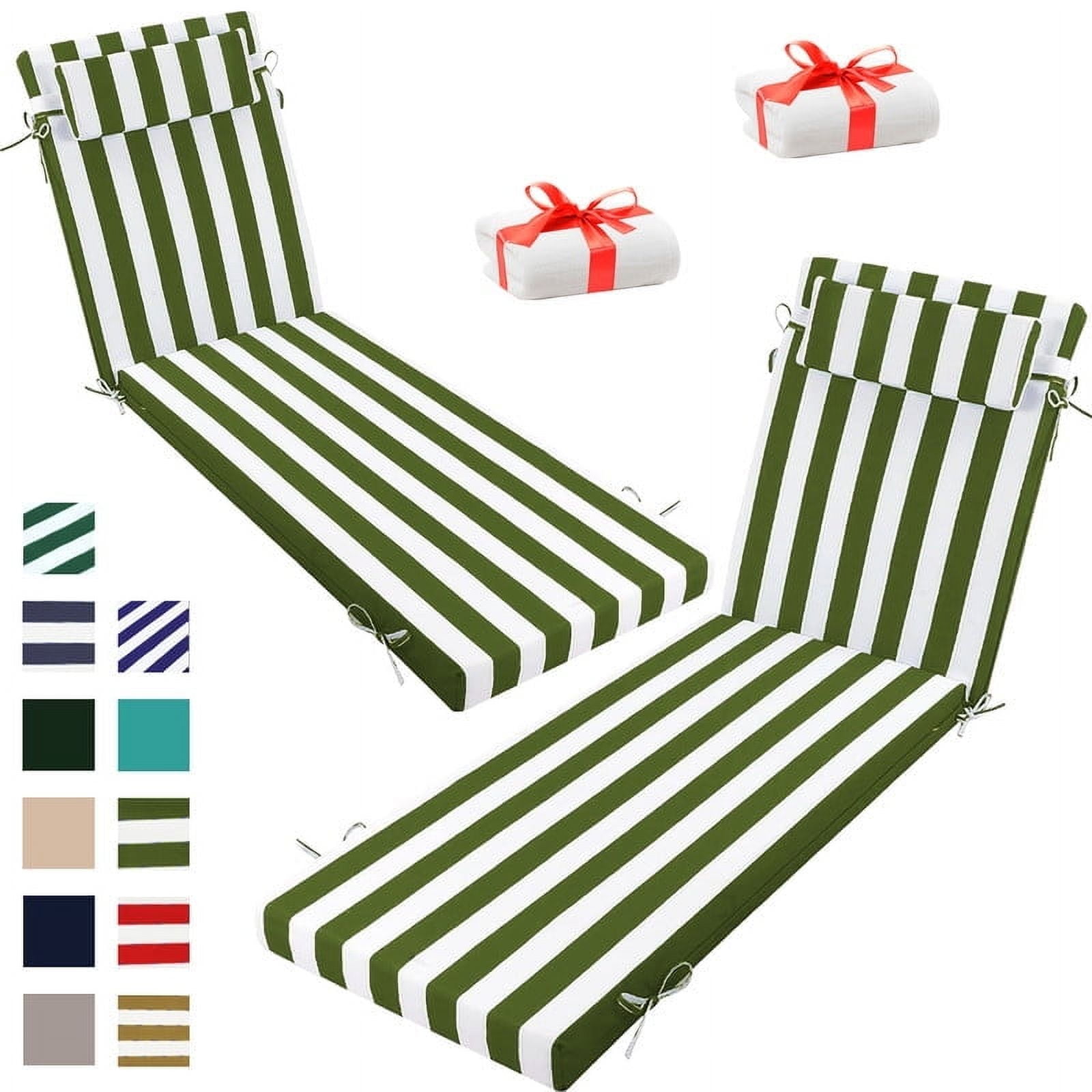 Chaise Lounge Cushions Outdoor, Water-Resistant Patio Lounge Chair