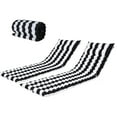 thumbnail image 1 of Chaise Lounge Cushions Outdoor Waterproof, Lounge Chair Cushion, Patio Foldable Chaise Cushions for Garden Pool 72.83 * 23.62 in (black white), 1 of 7