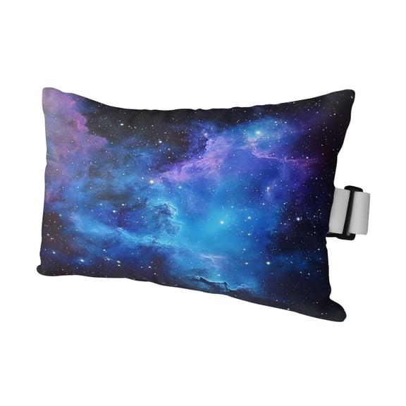 Chaise Lounge Headrest Pillow 1 Pack, Blue Purple Sky Waterproof Chair Pillows with Insert & Adjustable Elastic Strap for Beach Pool Recliner, Abstract Modern Stars Space Outdoor Patio Pillow