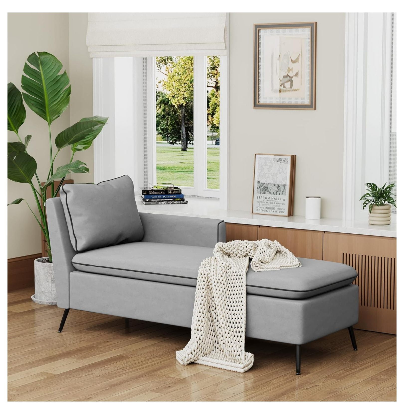 Chaise Lounge Indoor,Lounge Chair for Bedroom Modern Upholstered Sofa