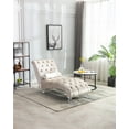thumbnail image 1 of Chaise Lounge Indoor with Bolster Velvet Accent Sleeper, 1 of 7