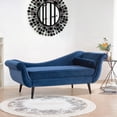 thumbnail image 1 of Modern Chaise Lounge with Scroll Arm - 68.31"W*28.74"D*29.33"H for Living Room - Fabric + Solid Wood, 1 of 15