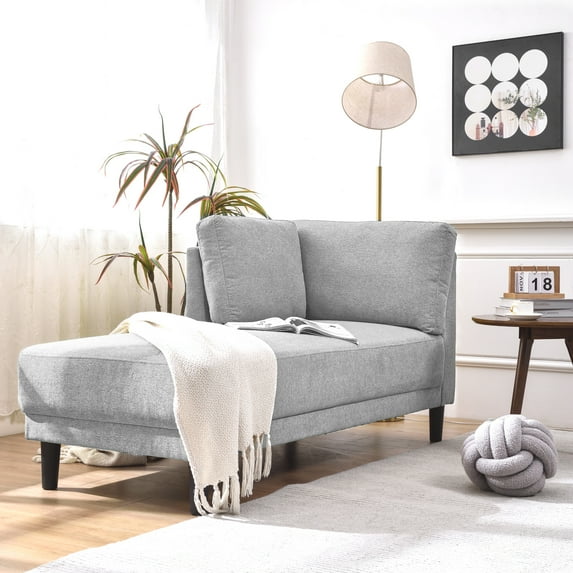 Harper & Bright Designs Chaise Lounge with Arms Chairs Indoor Furniture Couch for Living Room, Gray