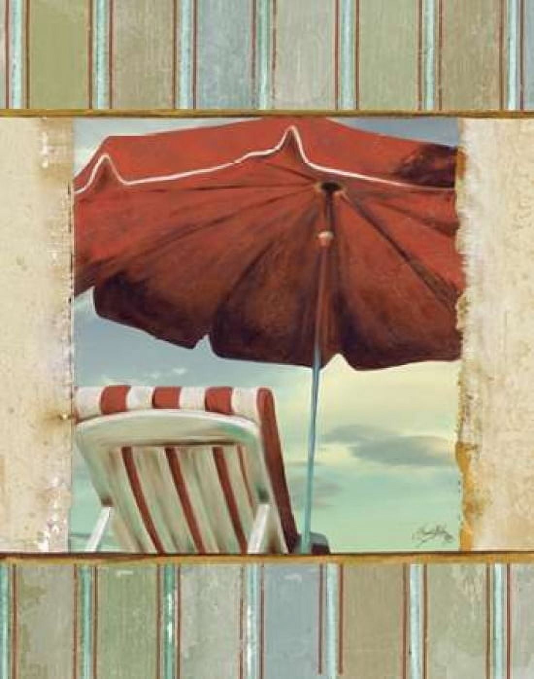 Chaise de Plage I Canvas Art - Elizabeth Medley (22 x 28)