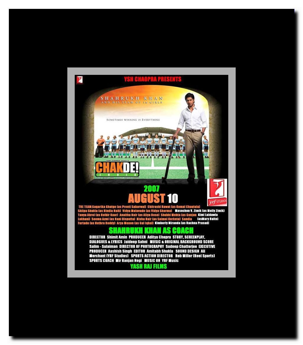 Chak De! India Framed Movie Poster