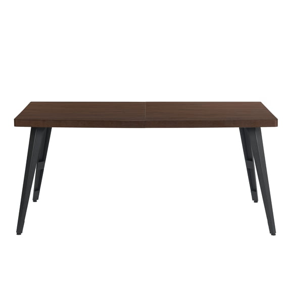 Chak’s Choice Four-person dining table, rectangular folding table, mid-century modern style, suitable for dining rooms and living rooms. Brown.