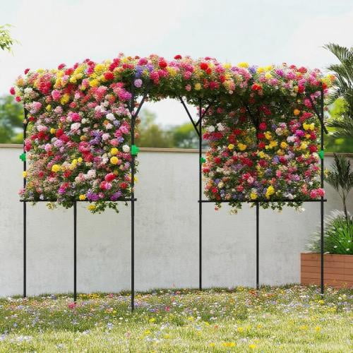 DEGUO Garden Arch Trellis for Climbing Plants Outdoor,Tall Archway Tunnel Plant Support for Cucumber Tomato Vine Flowers Vegetables Climbing Plants