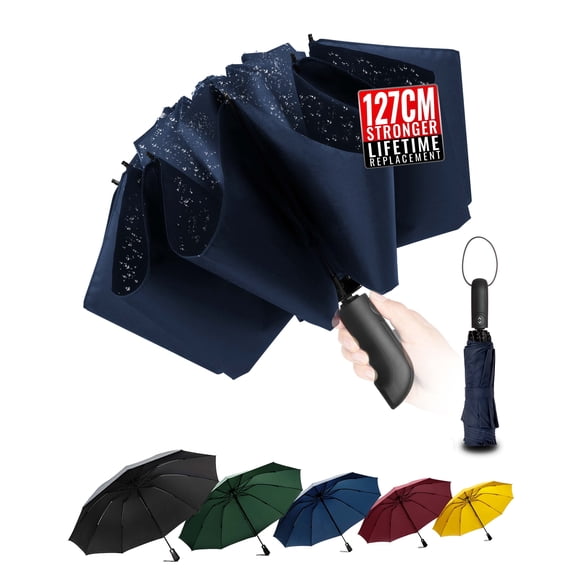 Chakipee Travel Inverted Umbrella Compact Windproof- Automatic reverse Umbrellas for Rain - Folding Portable 10 Ribs Large Umbrella