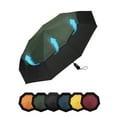 thumbnail image 1 of Chakipee Travel Compact Umbrella Windproof-Portable Automatic Umbrellas for Rain,Folding Umbrella with Double Vented Canopy 210T Fabric 102cm Span-9 Ribs Umbrella,Green, 1 of 6