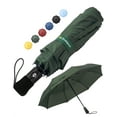 thumbnail image 1 of Chakipee Travel Compact Umbrella Windproof - Portable Automatic Umbrellas for Rain,8 Ribs Folding Umbrella,Portable 210T Fabric 97cm Span,Green, 1 of 8