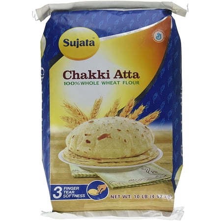 Chakki Atta, Whole Wheat Flour, 10-Pound Bag