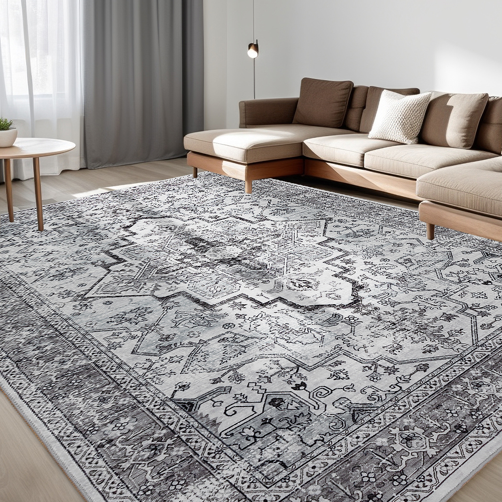 ChakmeOne 4x6 Area Rugs for Living Room,Vintage Boho Medallion Print ...