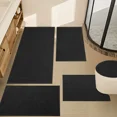thumbnail image 1 of ChakmeOne 5 Piece Bathroom Rug Set Thin Super Absorbent Non Slip Machine Washable Bath Mat with Rubber Backing for Shower Tub Floor & Toilet, 1 of 7
