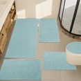 thumbnail image 1 of ChakmeOne 5 Piece Bathroom Rug Set Thin Super Absorbent Non Slip Machine Washable Bath Mat with Rubber Backing for Shower Tub Floor & Toilet, 1 of 7
