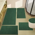 thumbnail image 1 of ChakmeOne 5 Piece Bathroom Rug Set Thin Super Absorbent Non Slip Machine Washable Bath Mat with Rubber Backing for Shower Tub Floor & Toilet, 1 of 7
