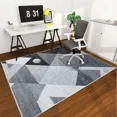 thumbnail image 1 of ChakmeOne Hardwood Floor Office Chair Mat, 36"x48" Heavy-Duty Floor Protector, Machine Washable Desk Rug with Non-Slip Backing for Under Desk Chair, Modern Square Tiles Design, Gray, 1 of 9