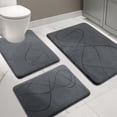 thumbnail image 1 of ChakmeOne Memory Foam Bath Mat, Bathroom Rugs Sets 3 Piece - Super Soft Absorbent Non Slip Bath Mat for Tub & Shower Floor, Toilet Rug & Carpet for Bathroom Decor, 1 of 1