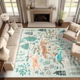 thumbnail image 1 of ChakmeOne 6x9 Area Rugs for Living Room,Green Animal Print Machine Washable Rugs,Non-Slip Stain Resistant,Low Pile Forest Carpets for Bedroom,Dining Room,Farmhouse,Office,Kitchen, 1 of 10