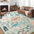 thumbnail image 1 of ChakmeOne 8x10 Vintage Jungle Area Rugs Animal Print Rug Machine Washable & Non-Slip Stain Resistant Rugs for Living Room, Bathroom, Kitchen, 1 of 11