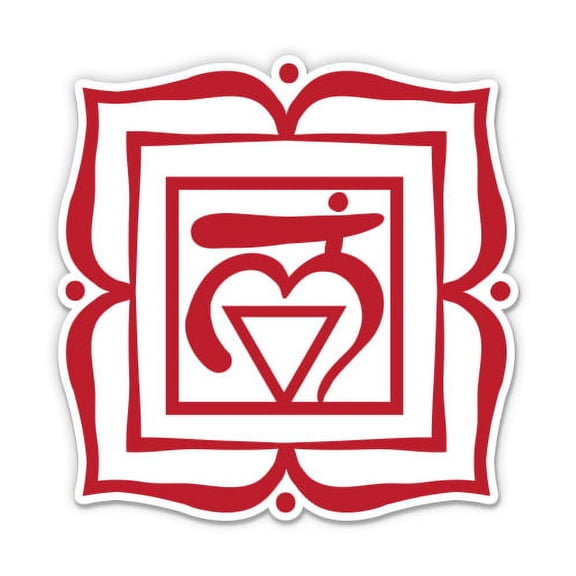 Chakra 1 Muladhara - 3" Vinyl Sticker - For Car Laptop Water Bottle Phone - Waterproof Decal