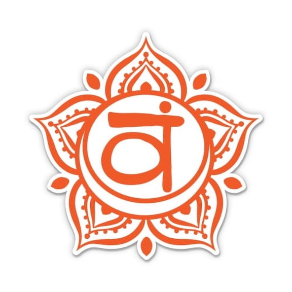 Chakra 2 Svadhishthana - 3" Vinyl Sticker - For Car Laptop Water Bottle Phone - Waterproof Decal