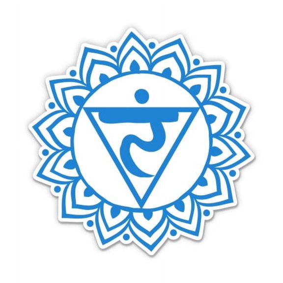 Chakra 5 Vishuddha - 3" Vinyl Sticker - For Car Laptop Water Bottle Phone - Waterproof Decal